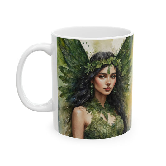 Moldavite Forest Fairy Ceramic Mug 11oz