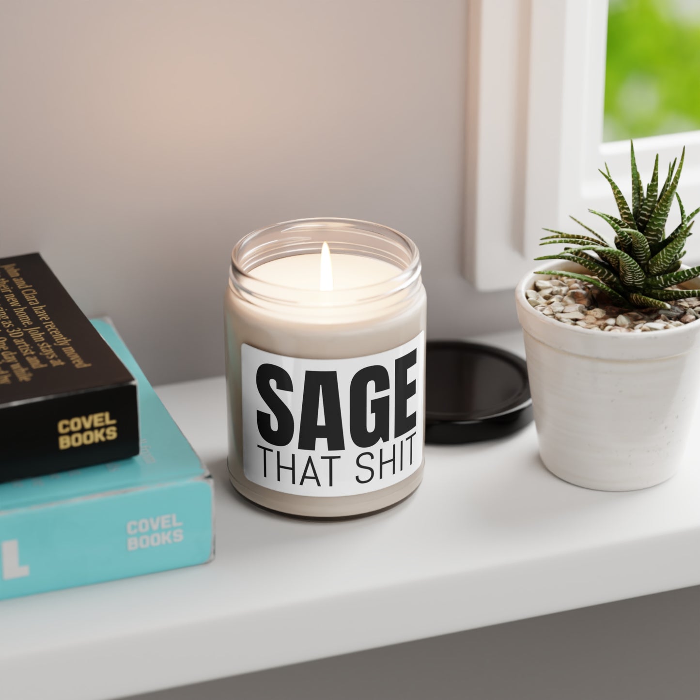 Sage That S--- | White Sage and Lavender Scented Soy Candle, 9oz