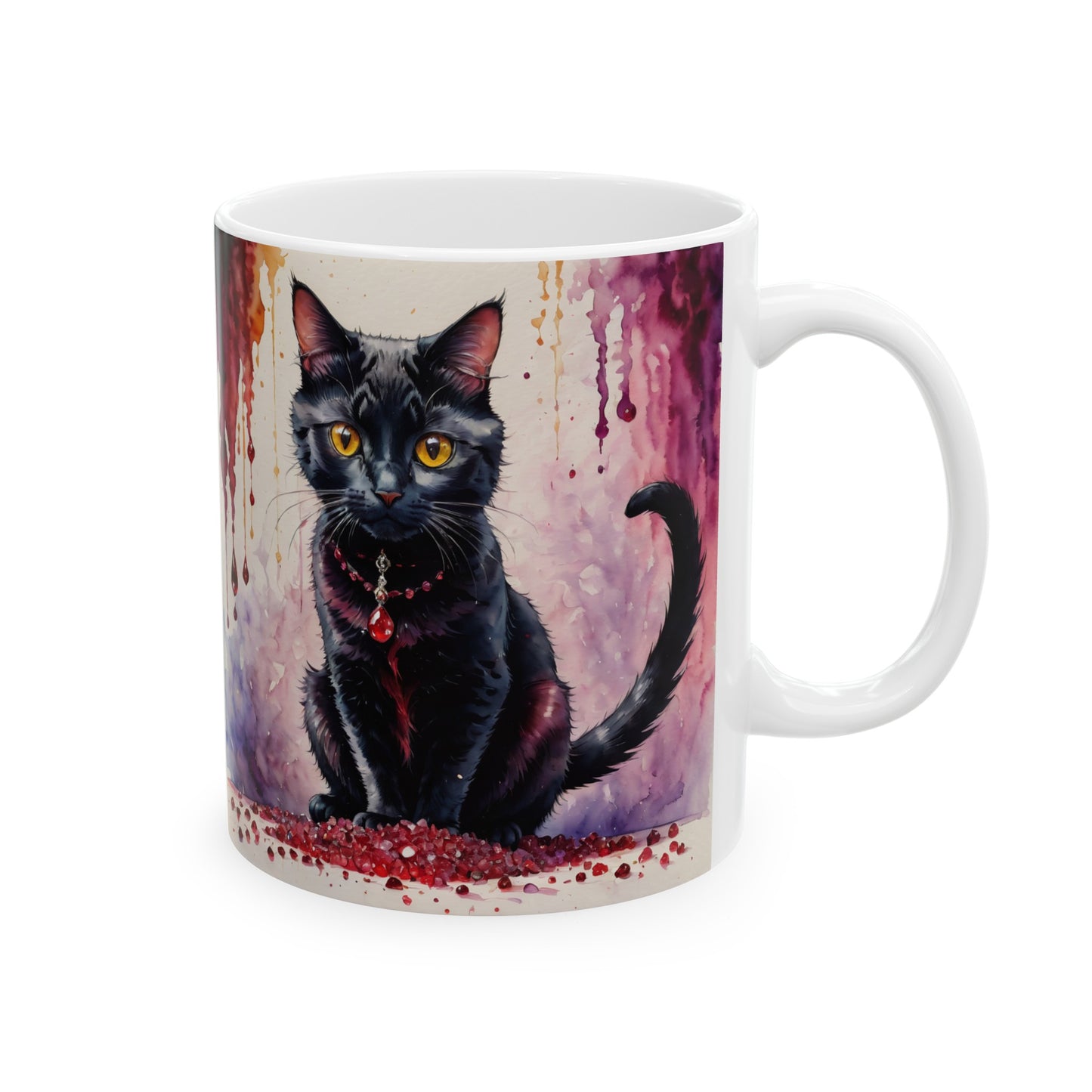 Garnet Cat Ceramic Mug 11oz
