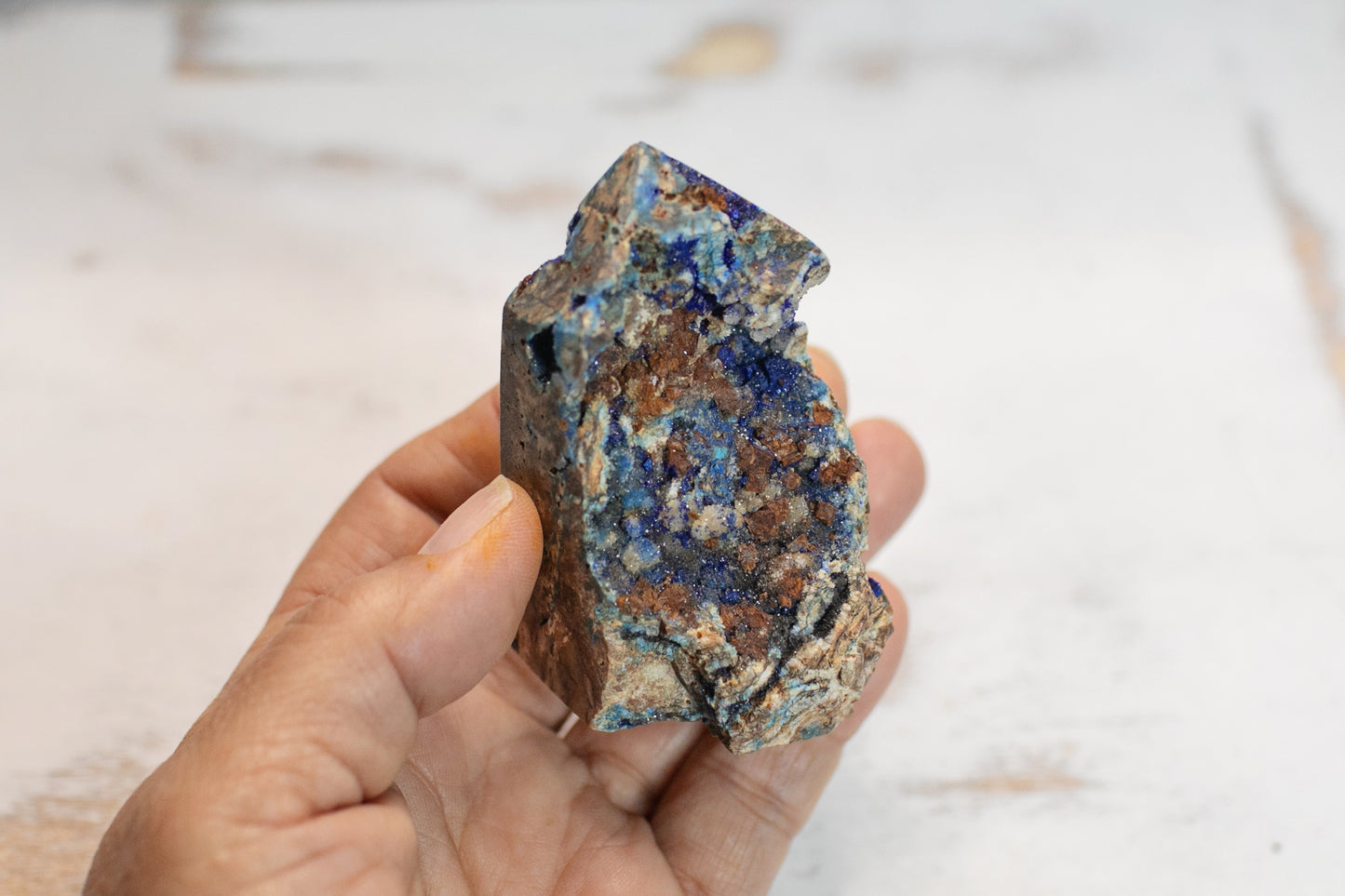 Natural K2 Azurite Point Crystal Stone