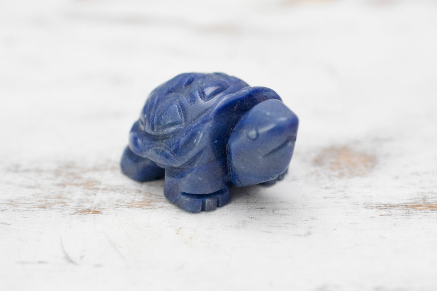 Cute Blue Aventurine Turtle Crystal Carving