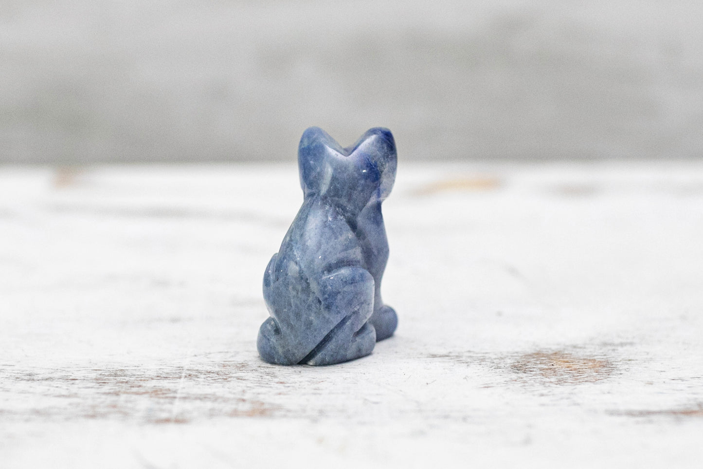 Blue Aventurine Cat Crystal Carving