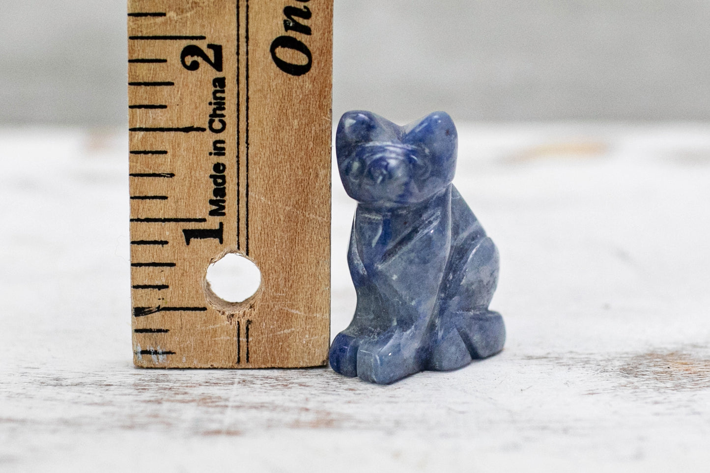 Blue Aventurine Cat Crystal Carving