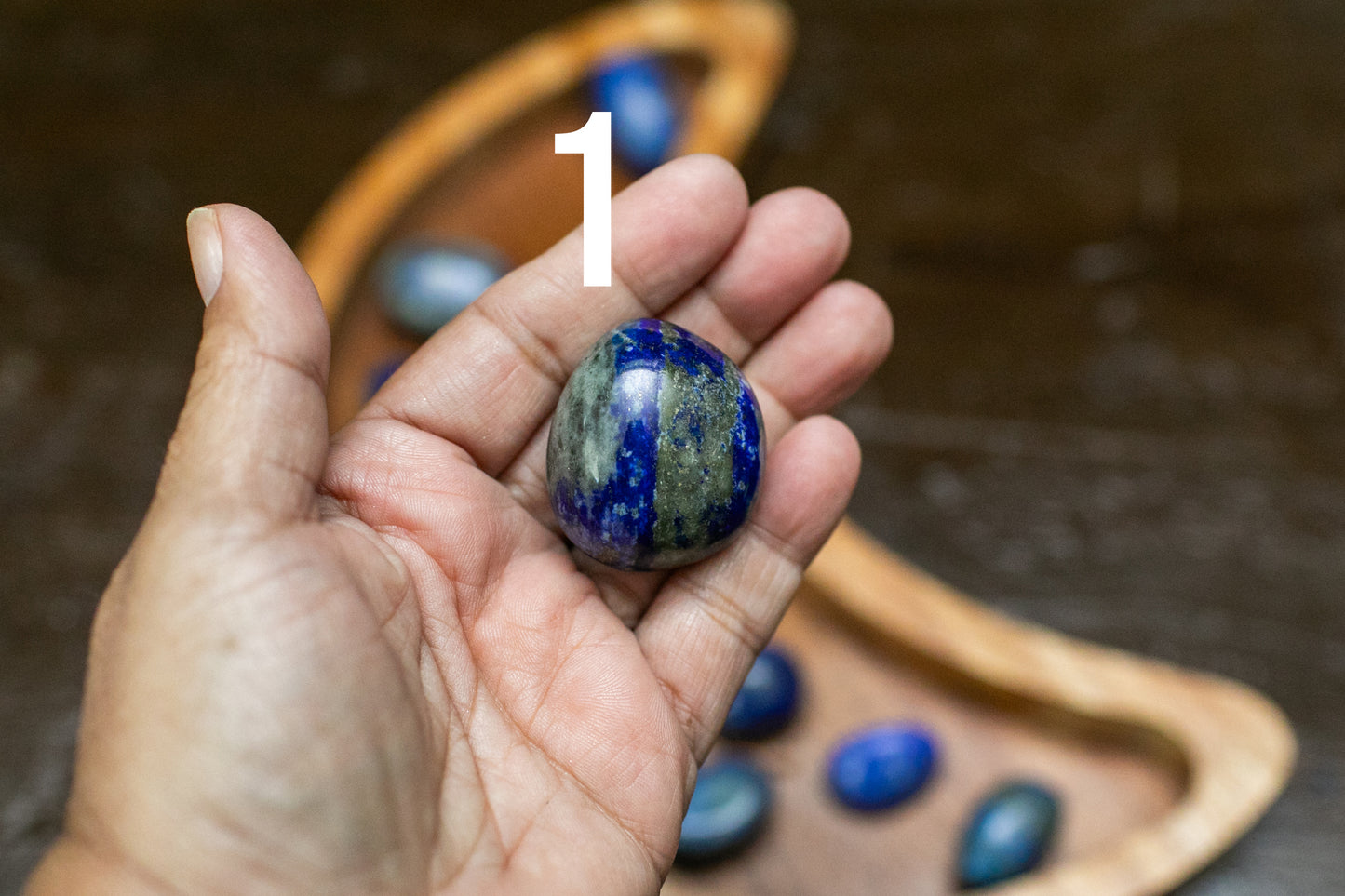 One (1) Lapis Lazuli Tumbled Crystal Stone You Pick