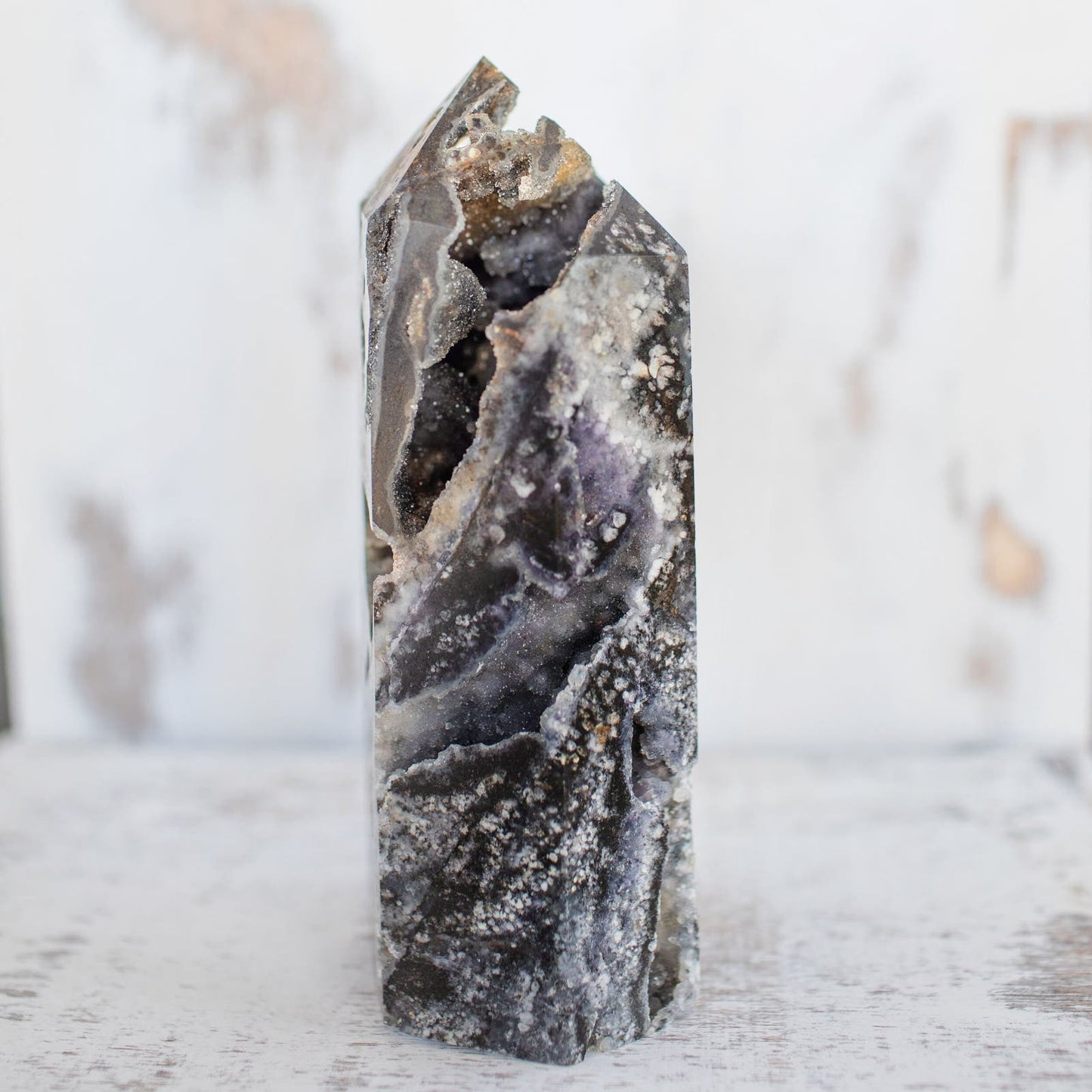 Agate Druzy Natural Crystal Tower