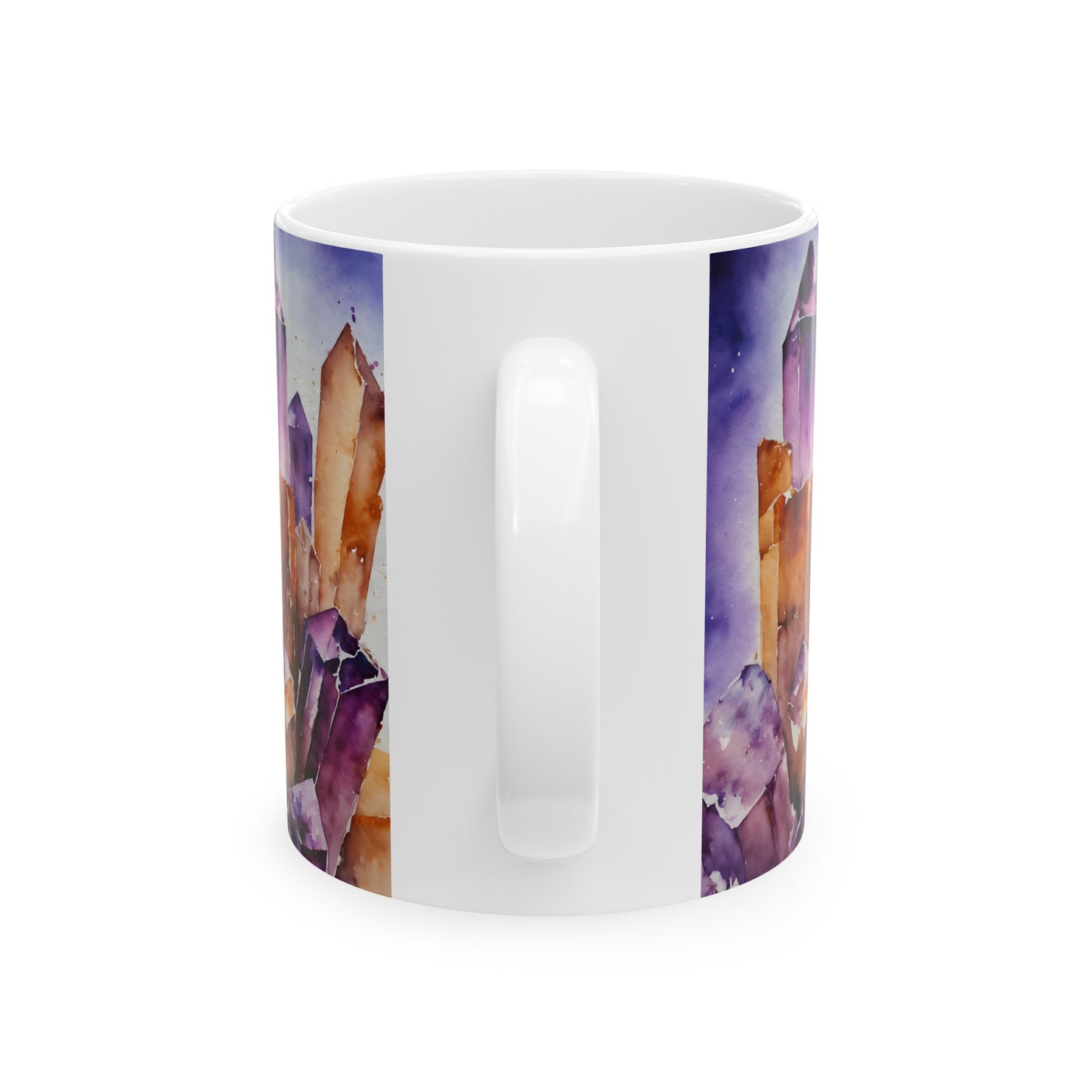 Amethyst Crystals Ceramic Mug 11oz