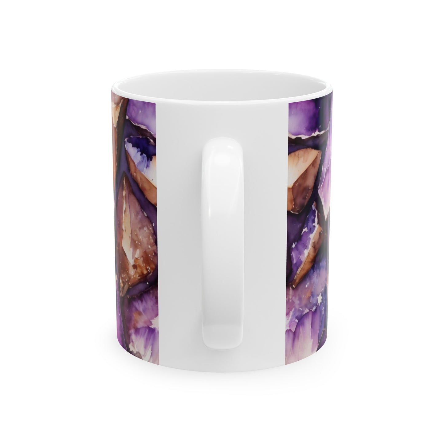 Amethyst Geodes Watercolor Print Ceramic Mug 11oz